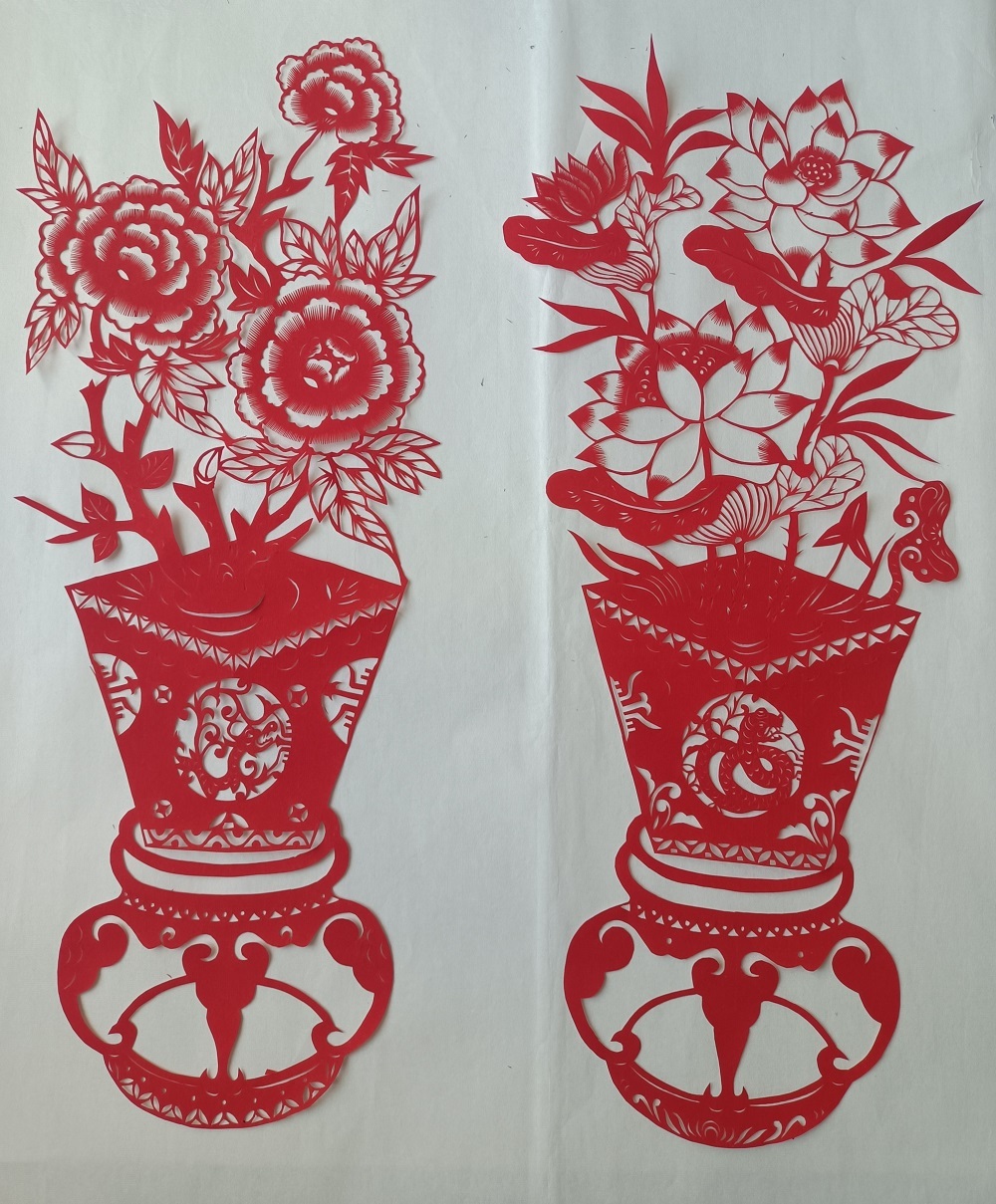 龙蛇+牡丹荷花   （3）